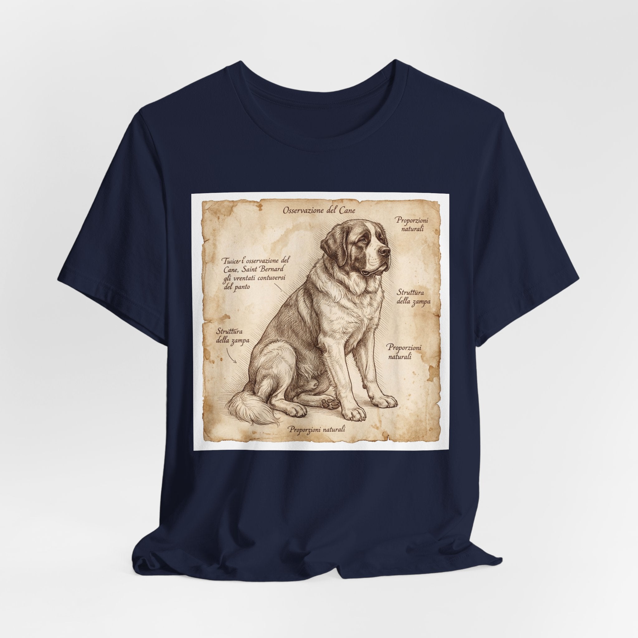 Anatomical Study Saint Bernard T-Shirt — Aged Parchment Art Print