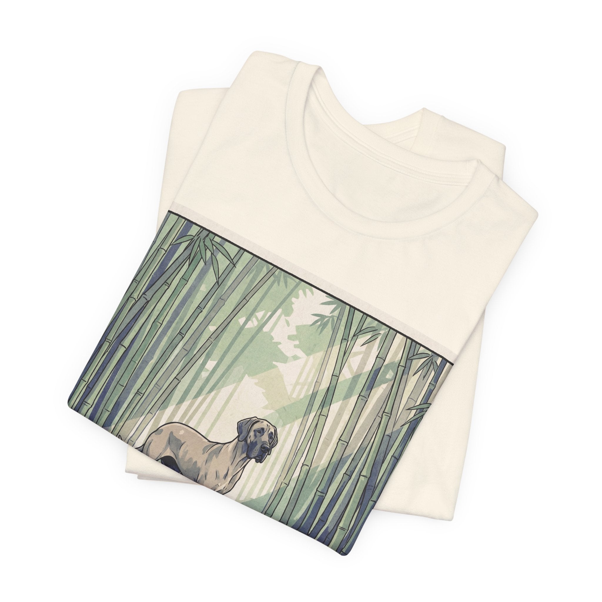 Hiroshige Style Great Dane T-Shirt — Bamboo Forest Art Print