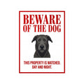 Beware of Irish Wolfhound Sign – Bold Red Warning Outdoor Vinyl Decal