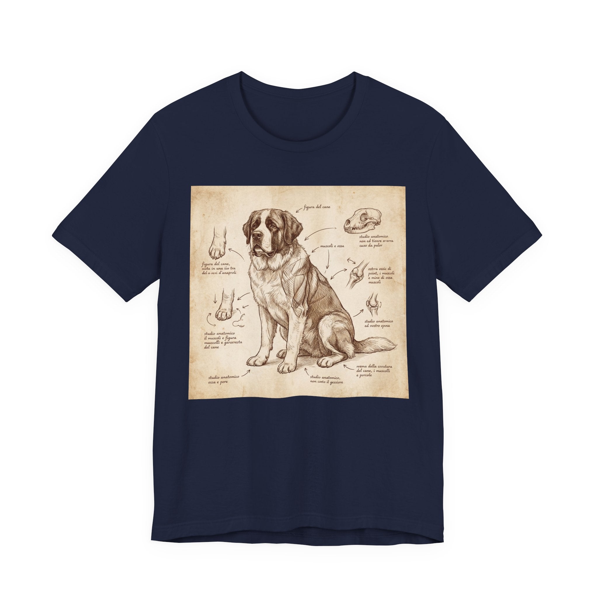 Anatomical Study Saint Bernard T-Shirt — Da Vinci Sketch Art Print