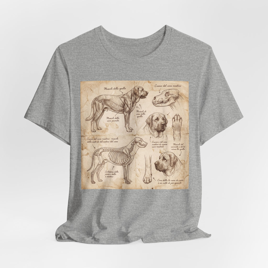 Da Vinci Style Mastiff T-Shirt — Anatomical Study Sepia Art Print