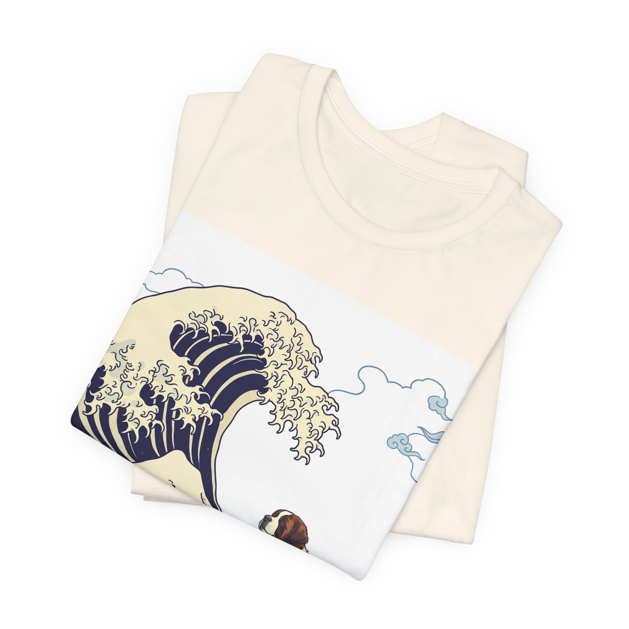 Hokusai Style Saint Bernard T-Shirt — Great Wave Art Print