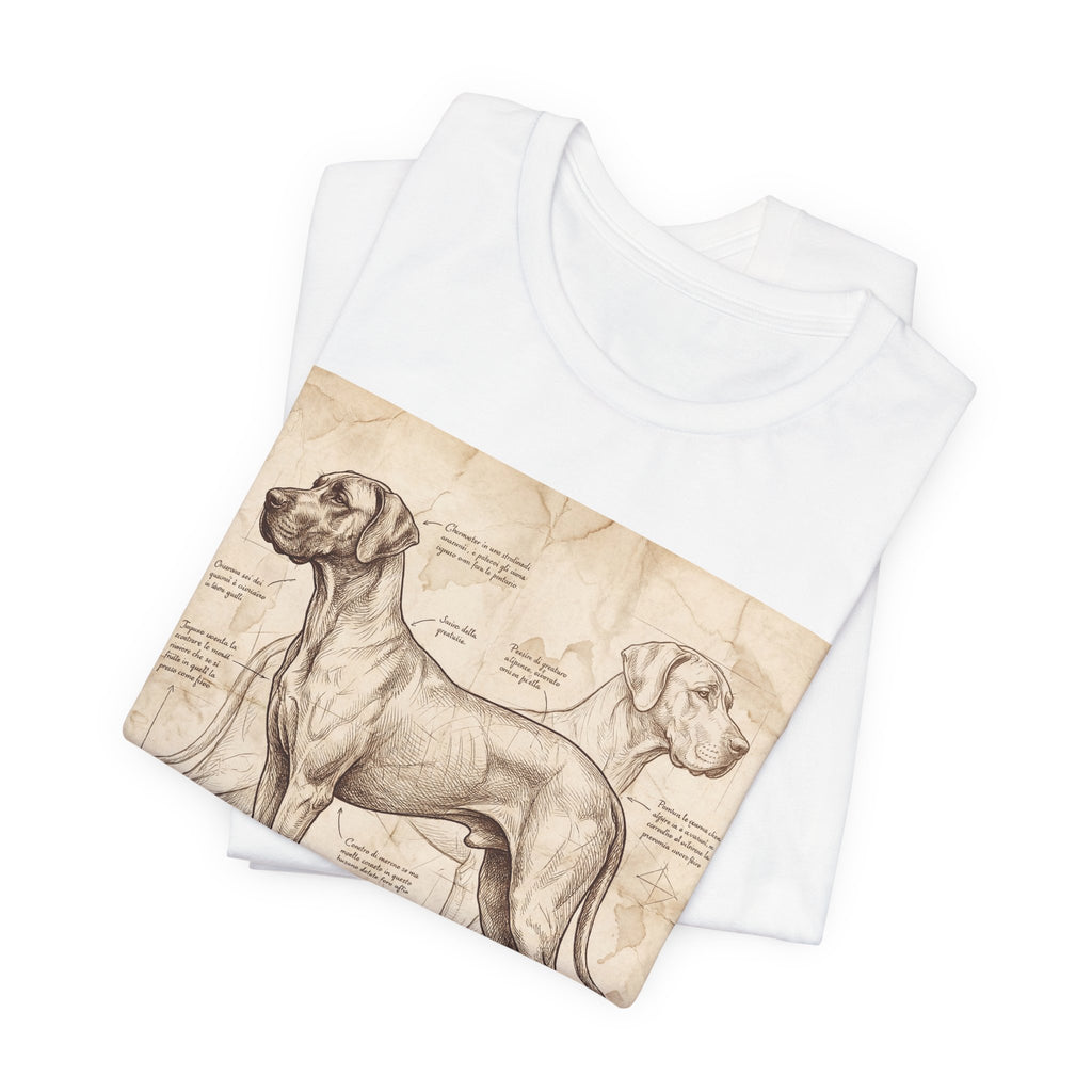 Da Vinci Style Great Dane T-Shirt — Anatomical Blueprint Art Print