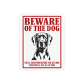 Beware of Great Dane Metal Sign – Bold Portrait Aluminum Wall Sign – side view