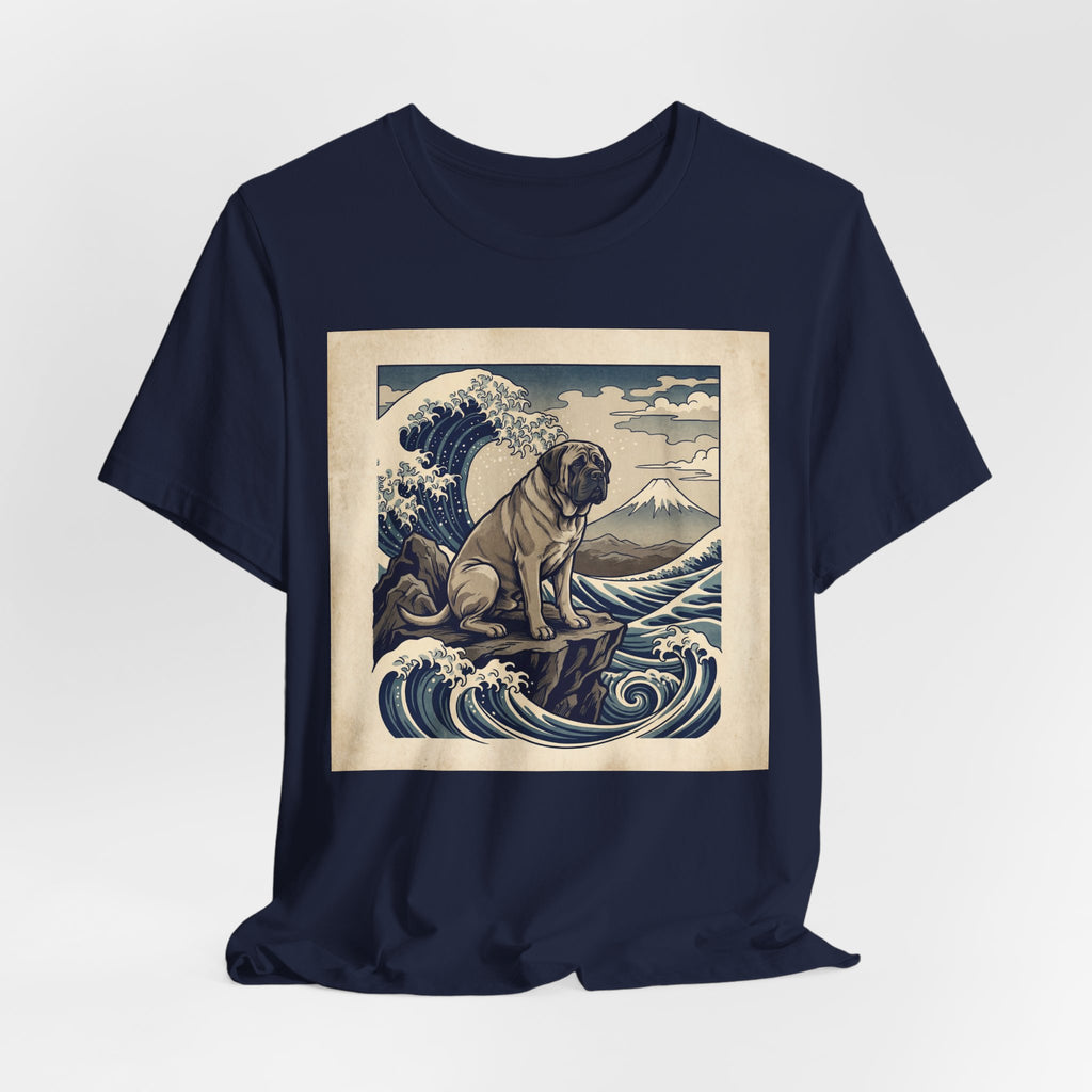 Hokusai Style Mastiff T-Shirt — Great Wave Woodblock Art Print