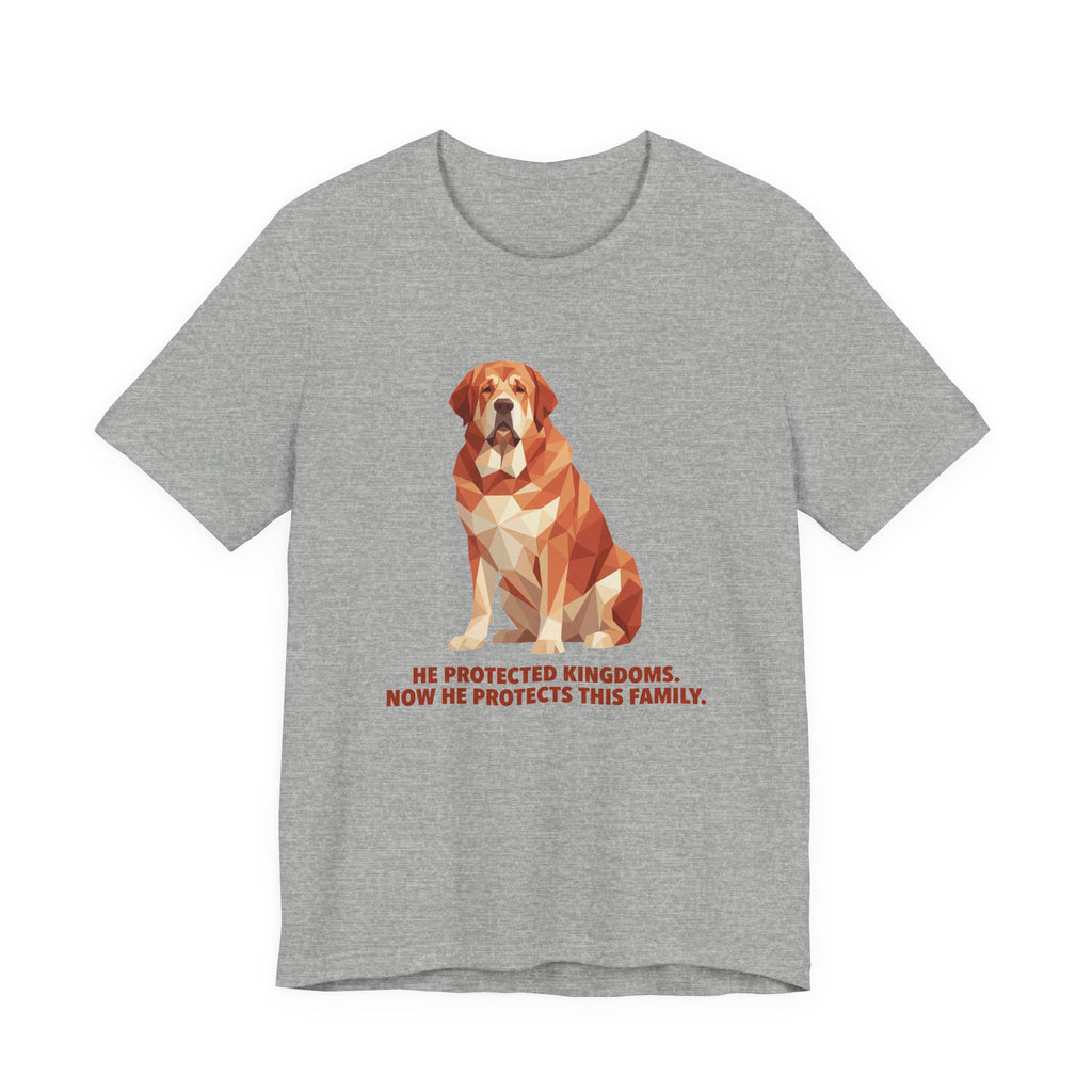 Spanish Mastiff Low Poly T-Shirt — Amber Geometric Art Print