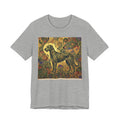 Klimt Style Irish Wolfhound T-Shirt — Gold Swirl Ornamental Art Print