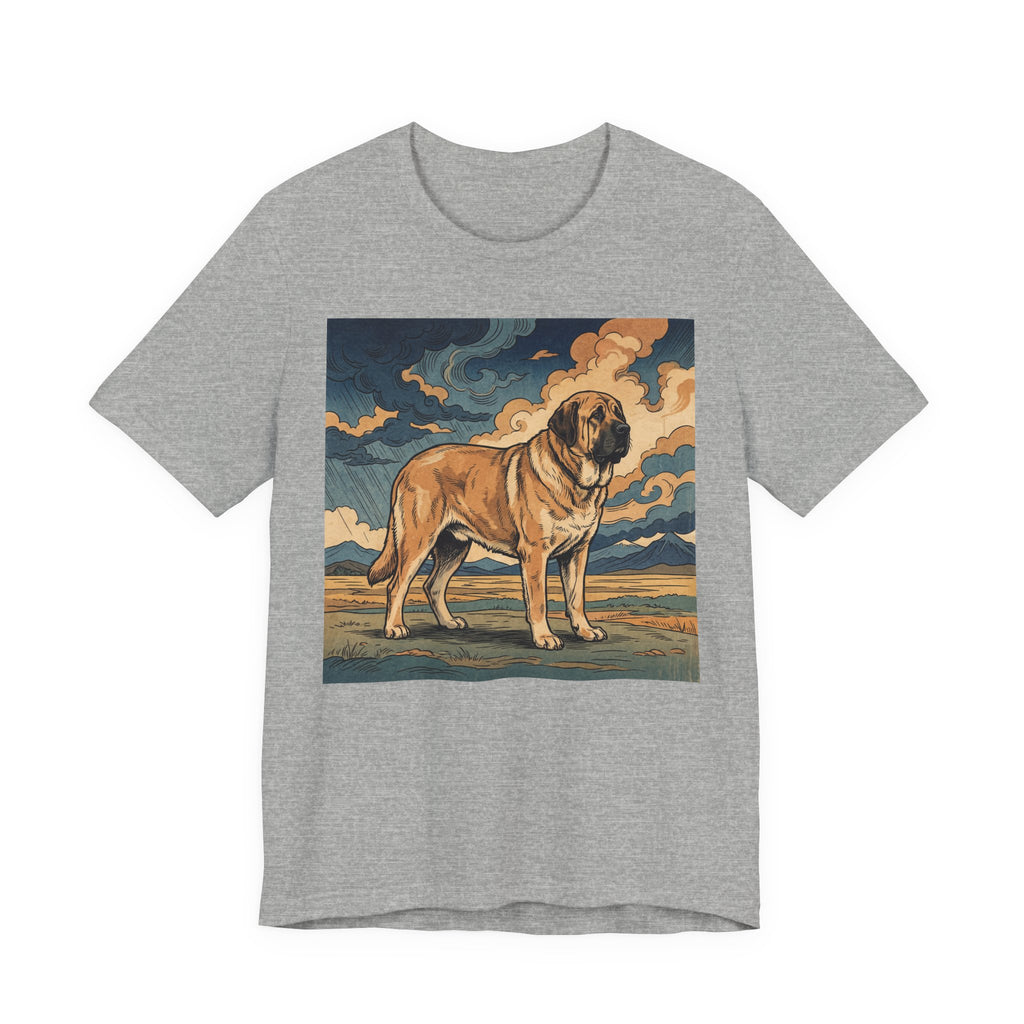 Hiroshige Style Spanish Mastiff T-Shirt — Stormy Plains Vista Art Print