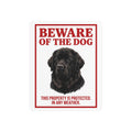 Beware of Newfoundland Metal Sign – Black Portrait Aluminum Wall Sign