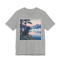 Hiroshige Style Newfoundland T-Shirt — Misty Lake Dawn Art Print