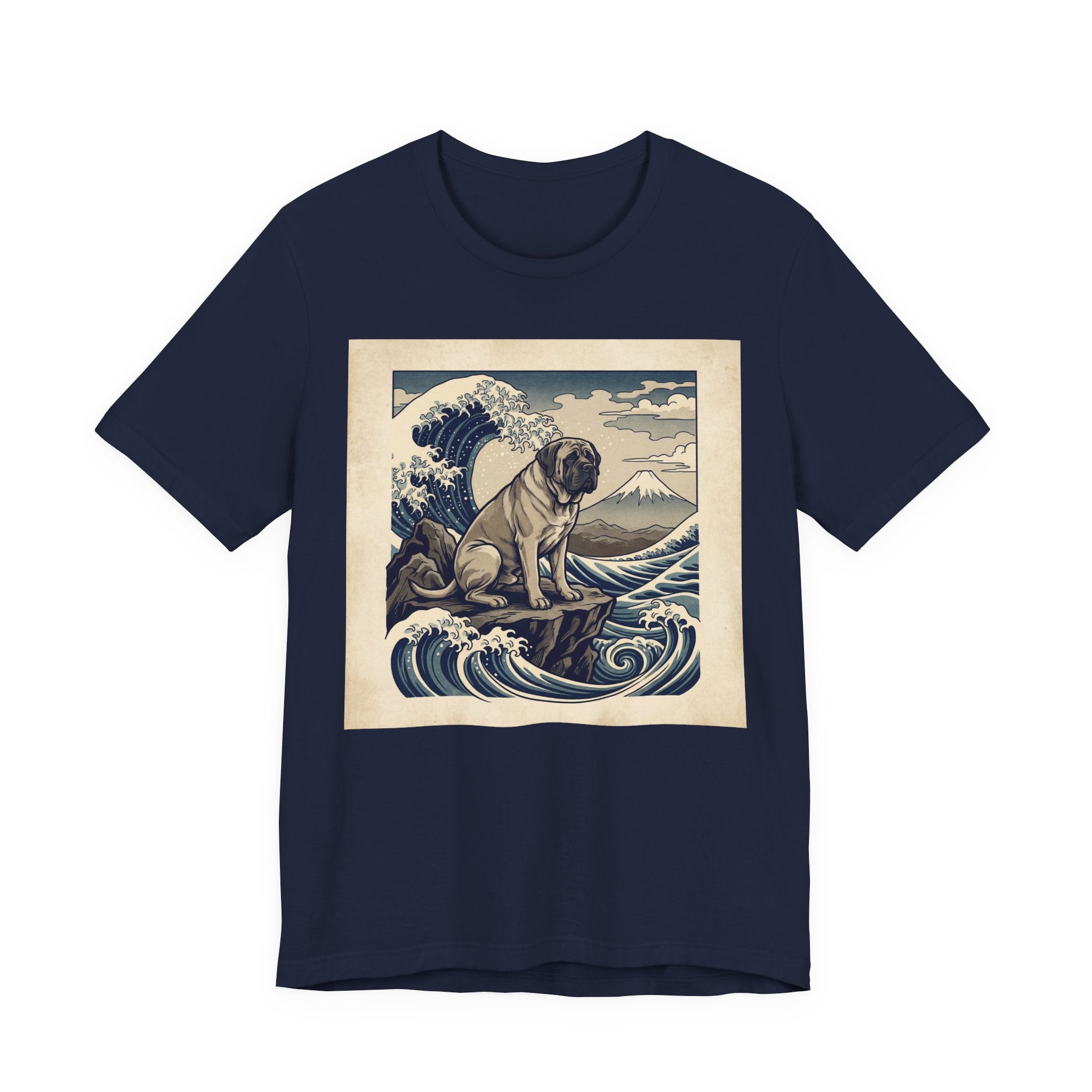 Hokusai Style Mastiff T-Shirt — Great Wave Woodblock Art Print