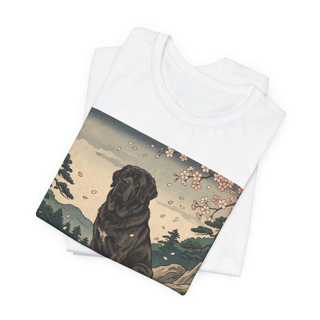 Ukiyo-e Newfoundland T-Shirt — Cherry Blossom Summit Art Print