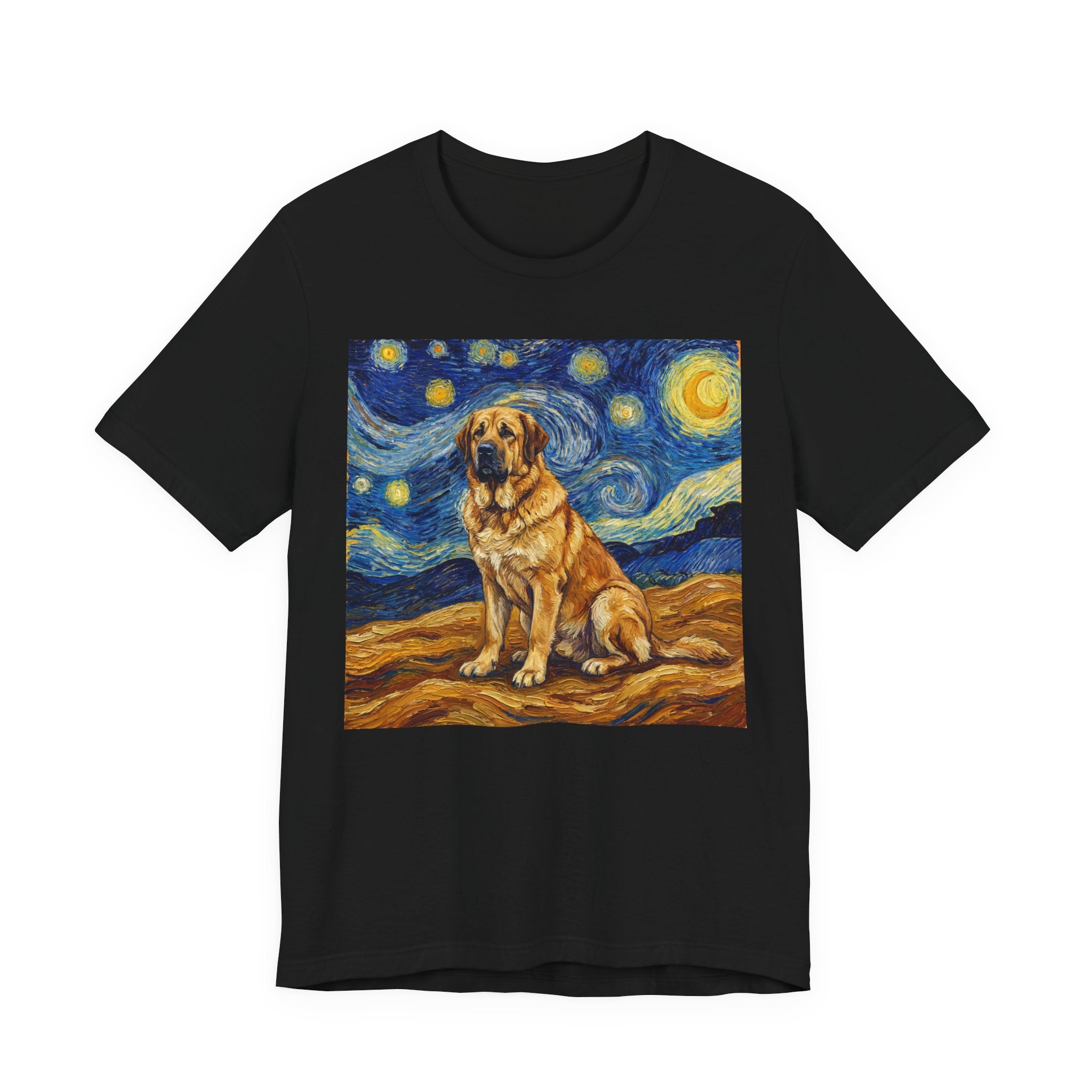 Van Gogh Style Spanish Mastiff T-Shirt — Starry Night Art Print