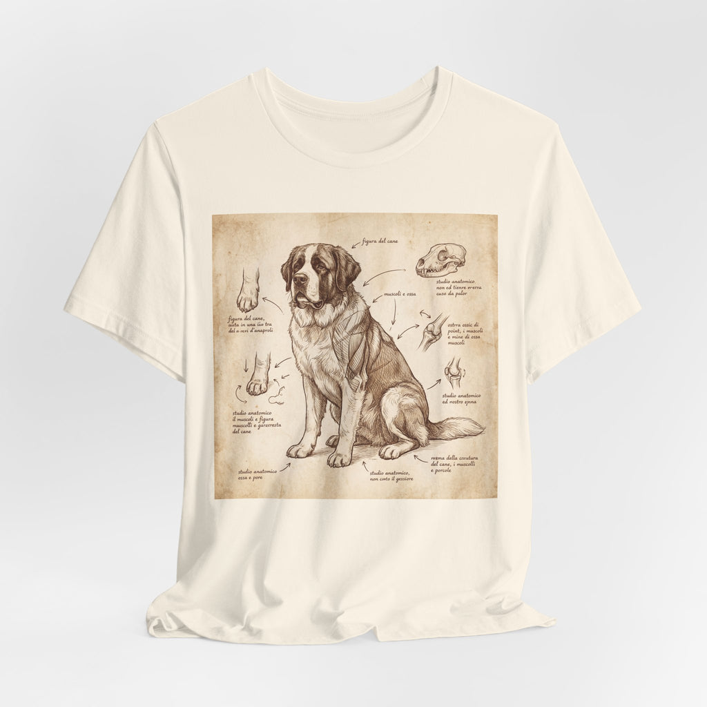 Anatomical Study Saint Bernard T-Shirt — Da Vinci Sketch Art Print