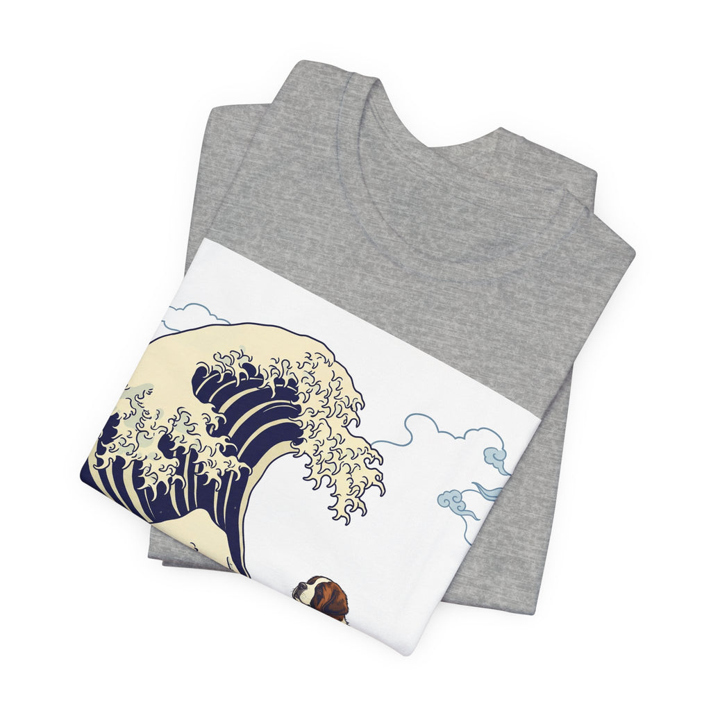 Hokusai Style Saint Bernard T-Shirt — Great Wave Art Print