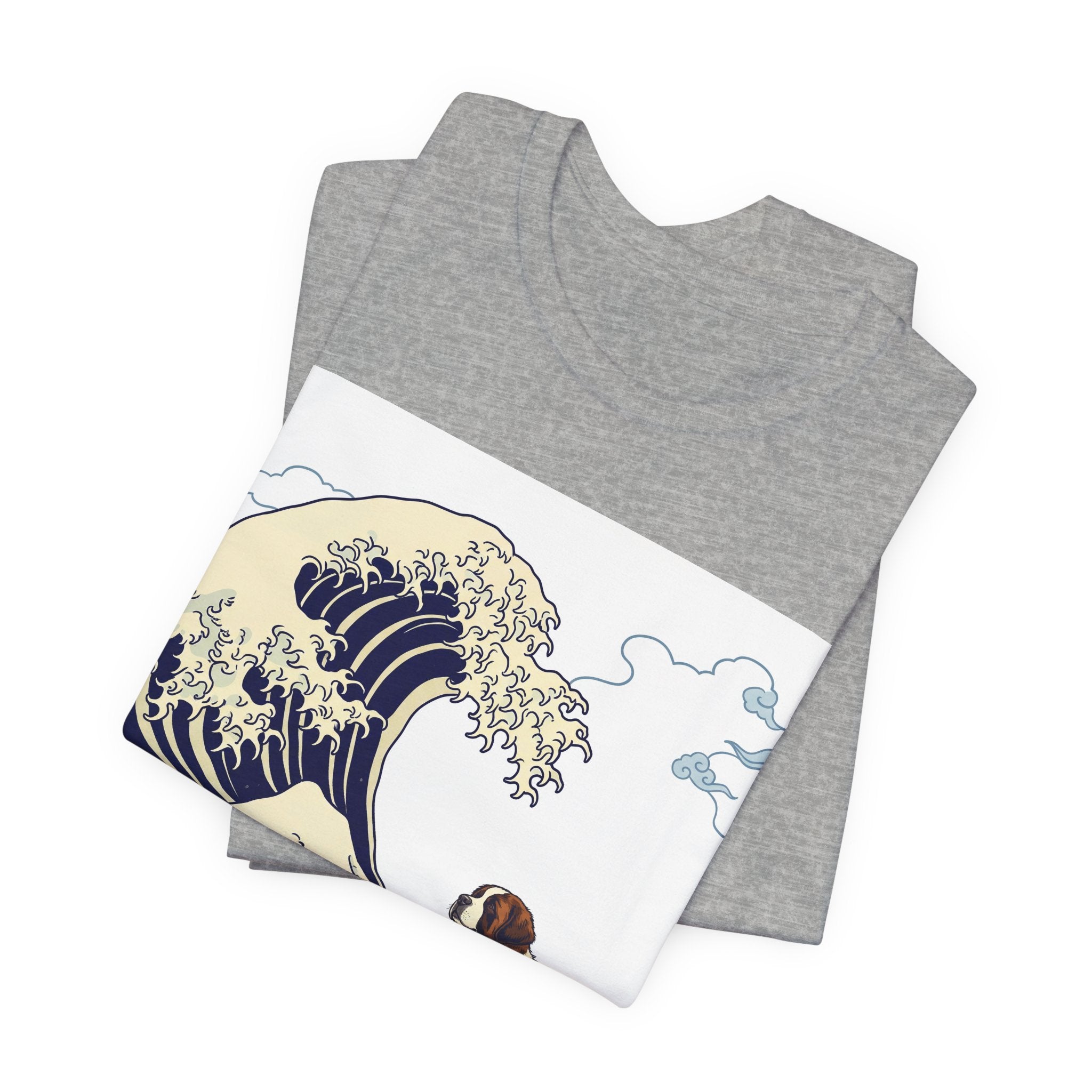 Hokusai Style Saint Bernard T-Shirt — Great Wave Art Print