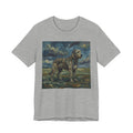 Van Gogh Style Irish Wolfhound T-Shirt — Stormy Moorland Art Print