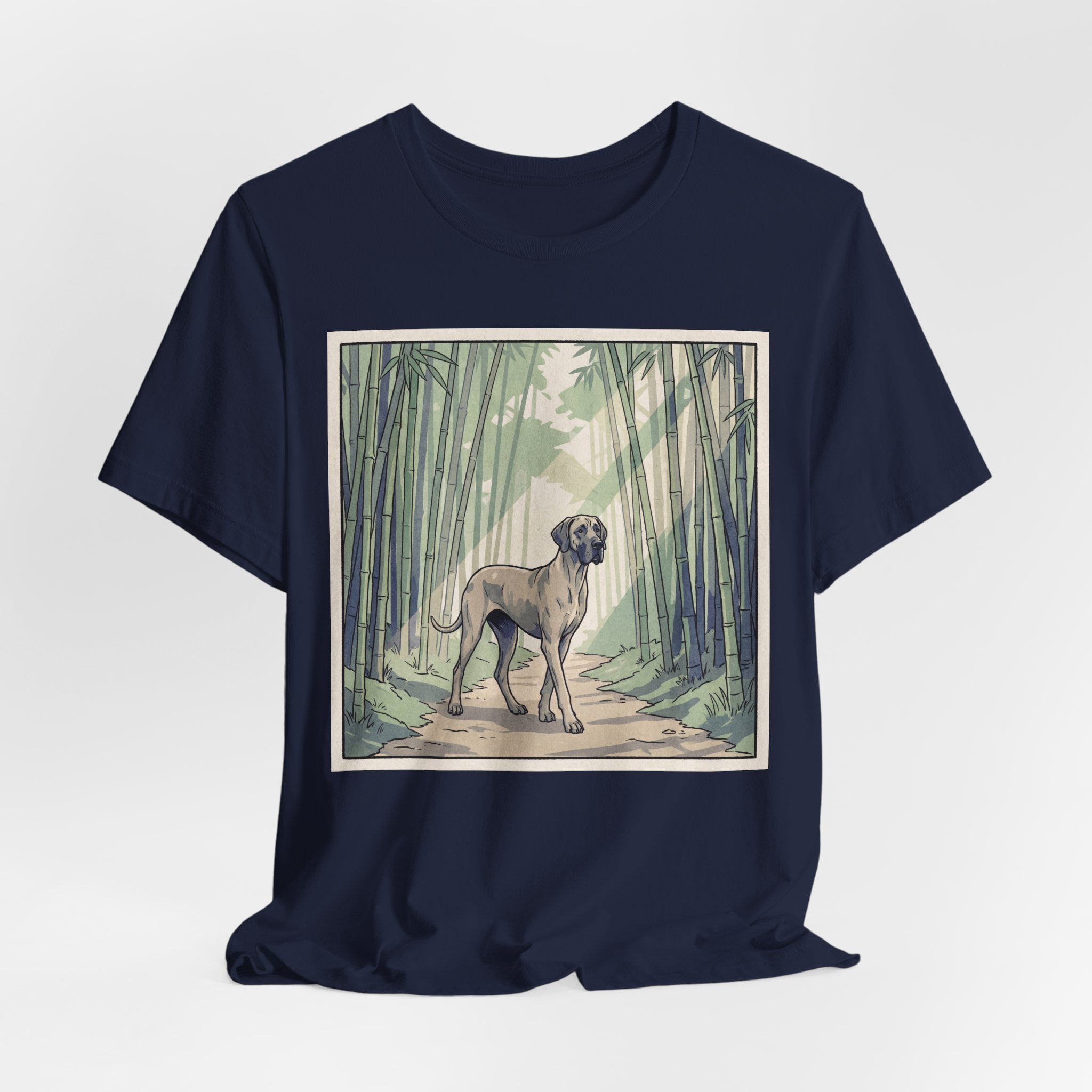 Hiroshige Style Great Dane T-Shirt — Bamboo Forest Art Print