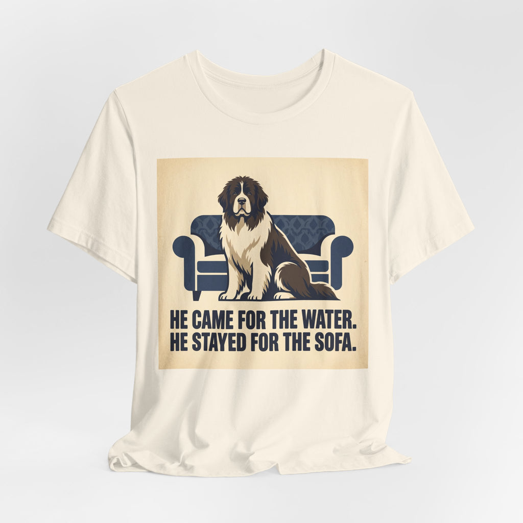 Newfoundland Vintage Retro Art T-Shirt | Classic Sofa Navy Tones
