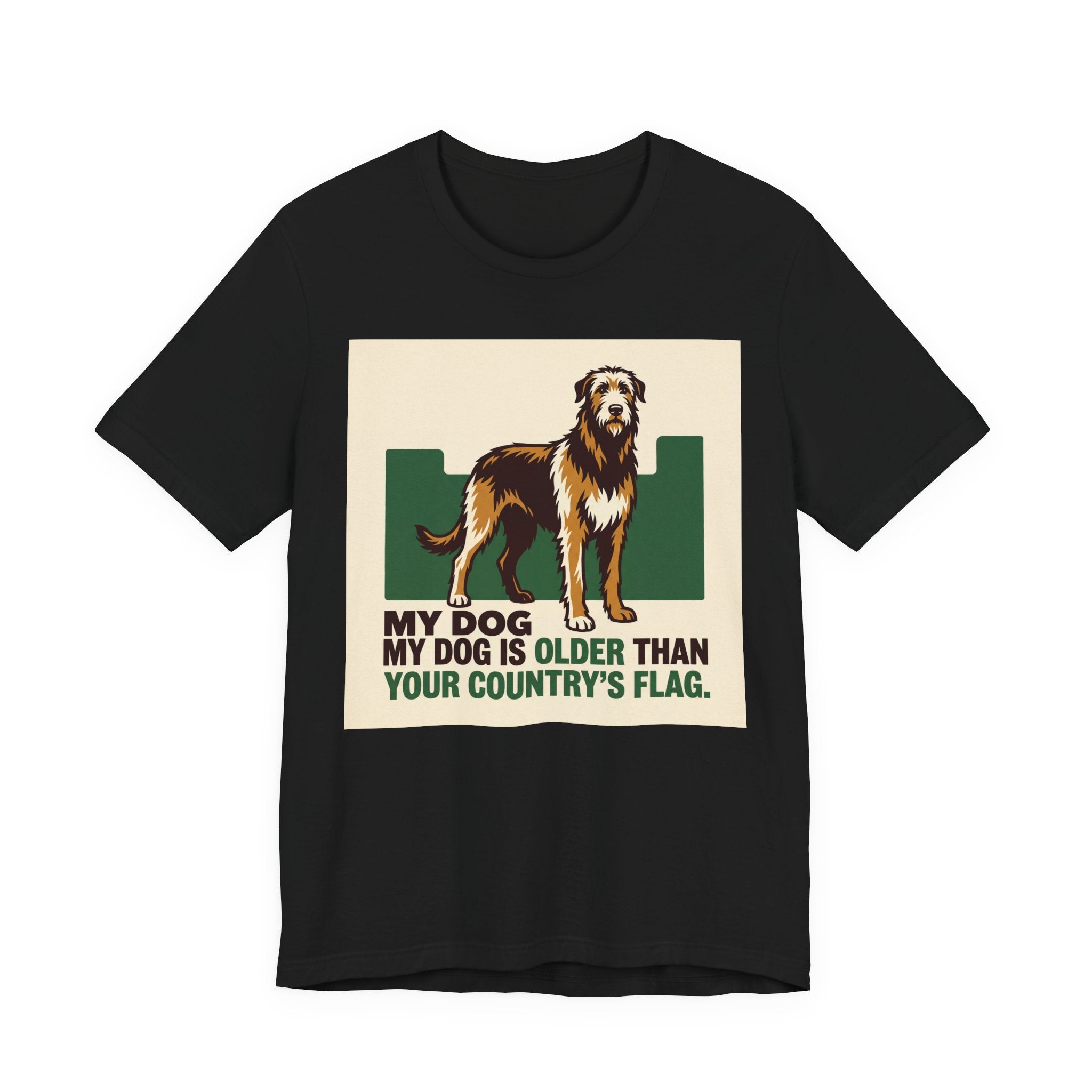 Irish Wolfhound Vintage Retro Art T-Shirt | Bold Green Heritage Style