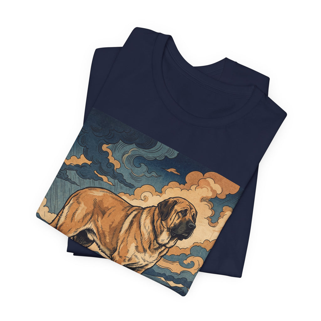 Hiroshige Style Spanish Mastiff T-Shirt — Stormy Plains Vista Art Print