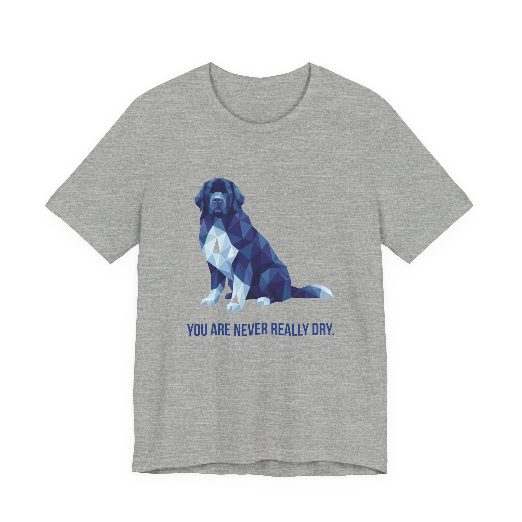 Newfoundland Low Poly T-Shirt — Deep Blue Geometric Art Print