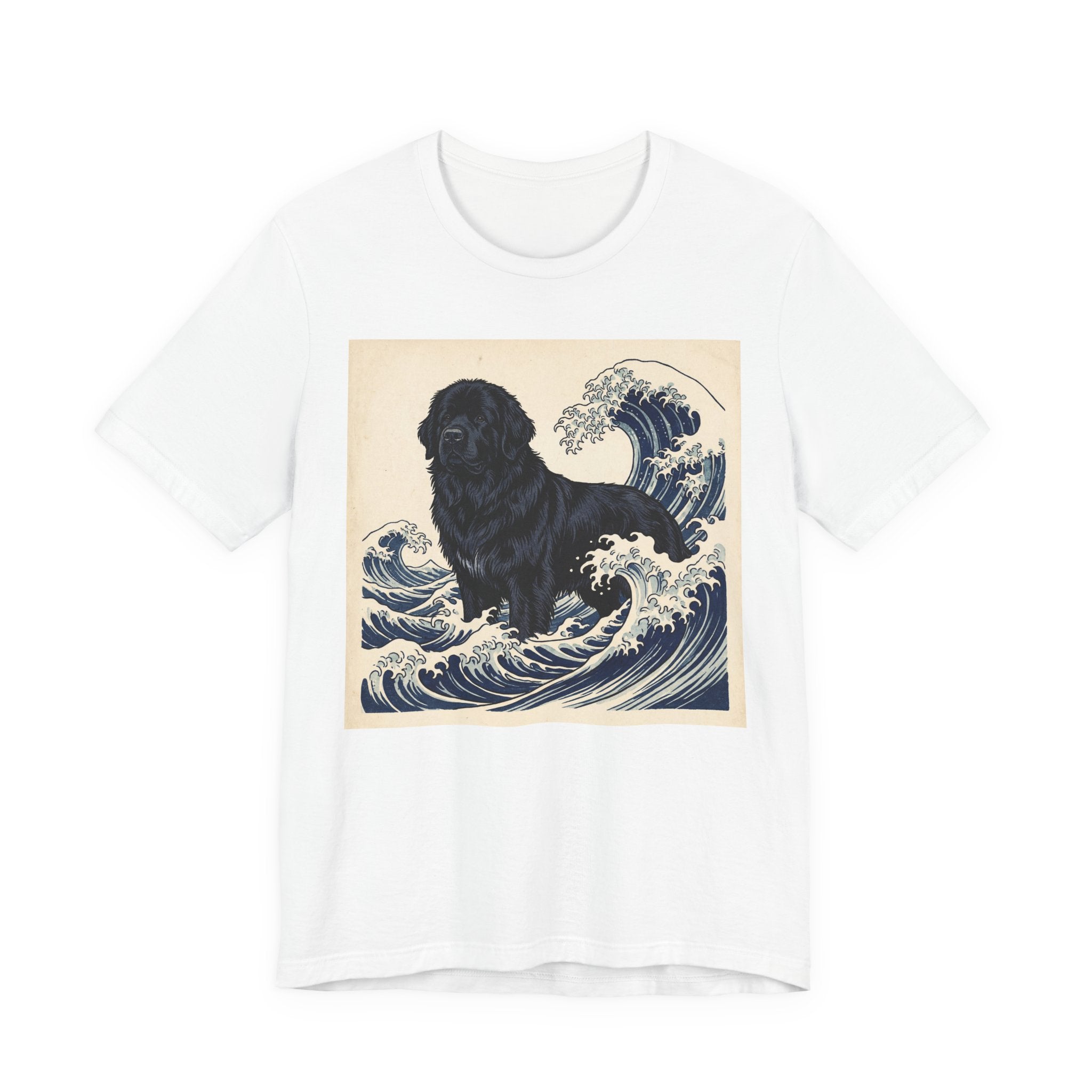 Hokusai Style Newfoundland T-Shirt — Crashing Wave Art Print