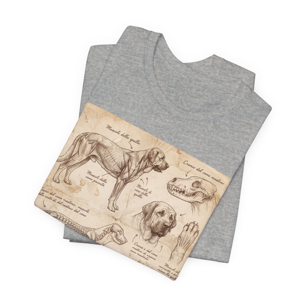 Da Vinci Style Mastiff T-Shirt — Anatomical Study Sepia Art Print