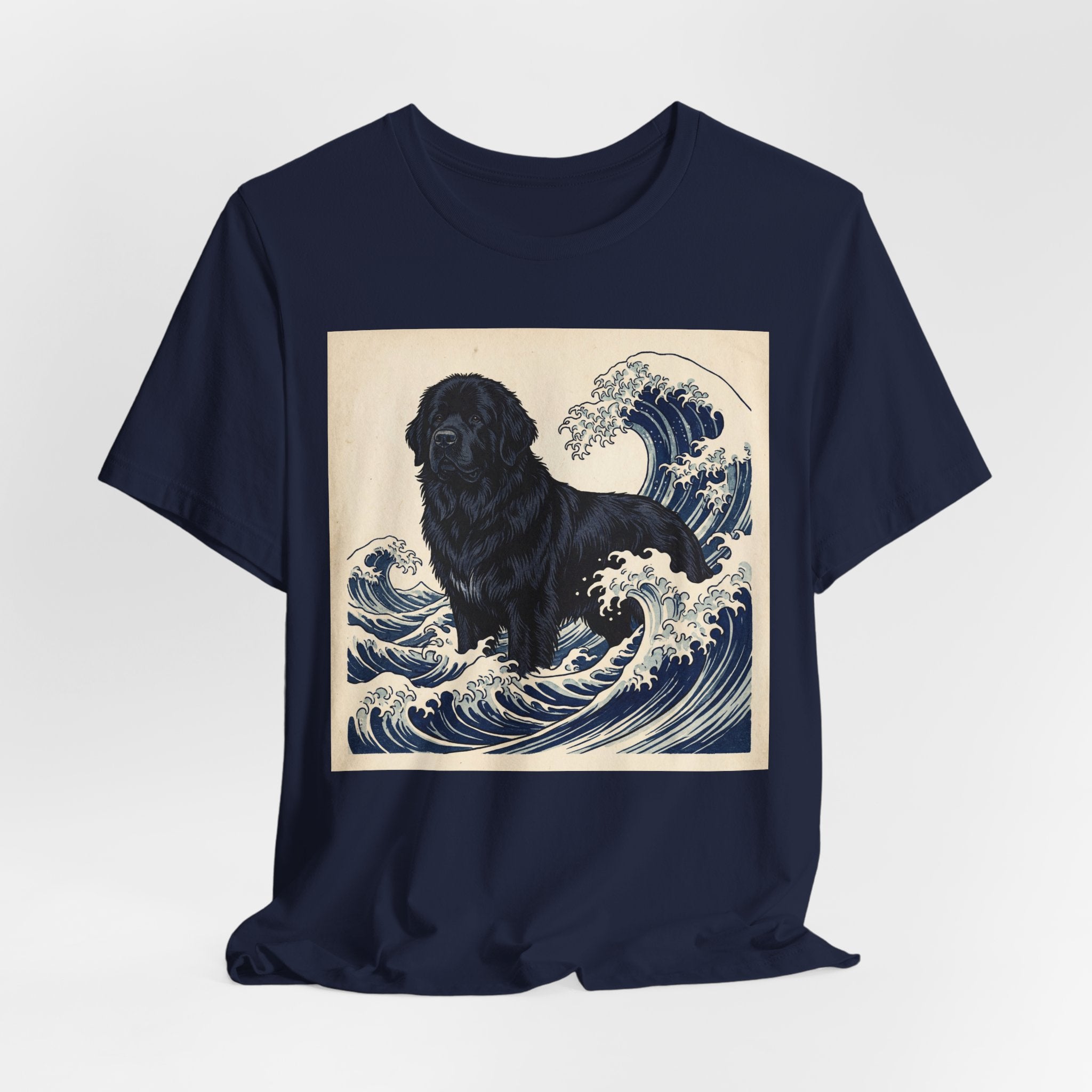 Hokusai Style Newfoundland T-Shirt — Crashing Wave Art Print