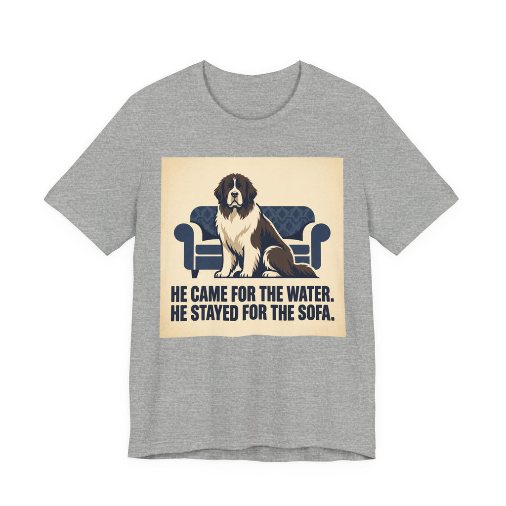 Newfoundland Vintage Retro Art T-Shirt | Classic Sofa Navy Tones