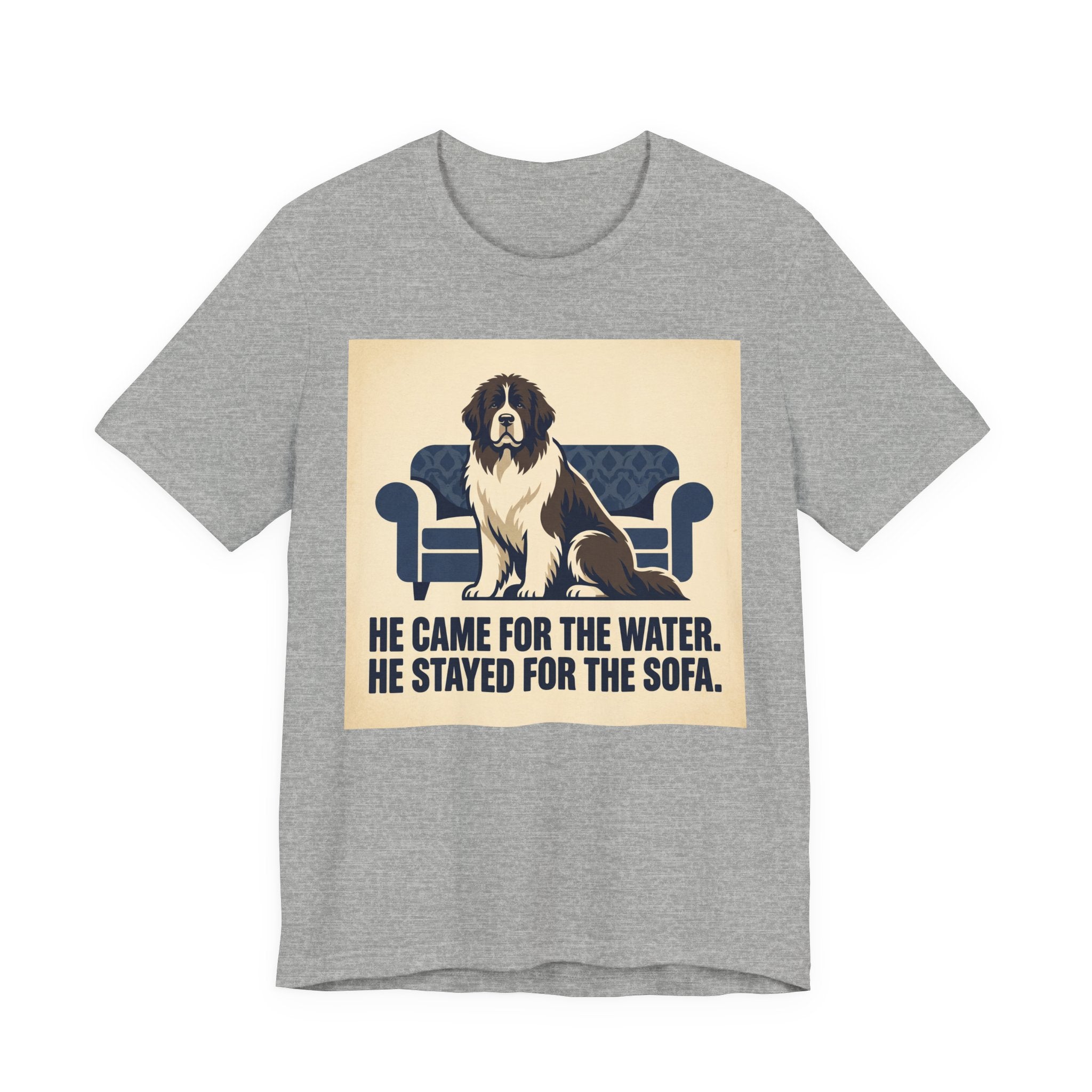 Newfoundland Vintage Retro Art T-Shirt | Classic Sofa Navy Tones