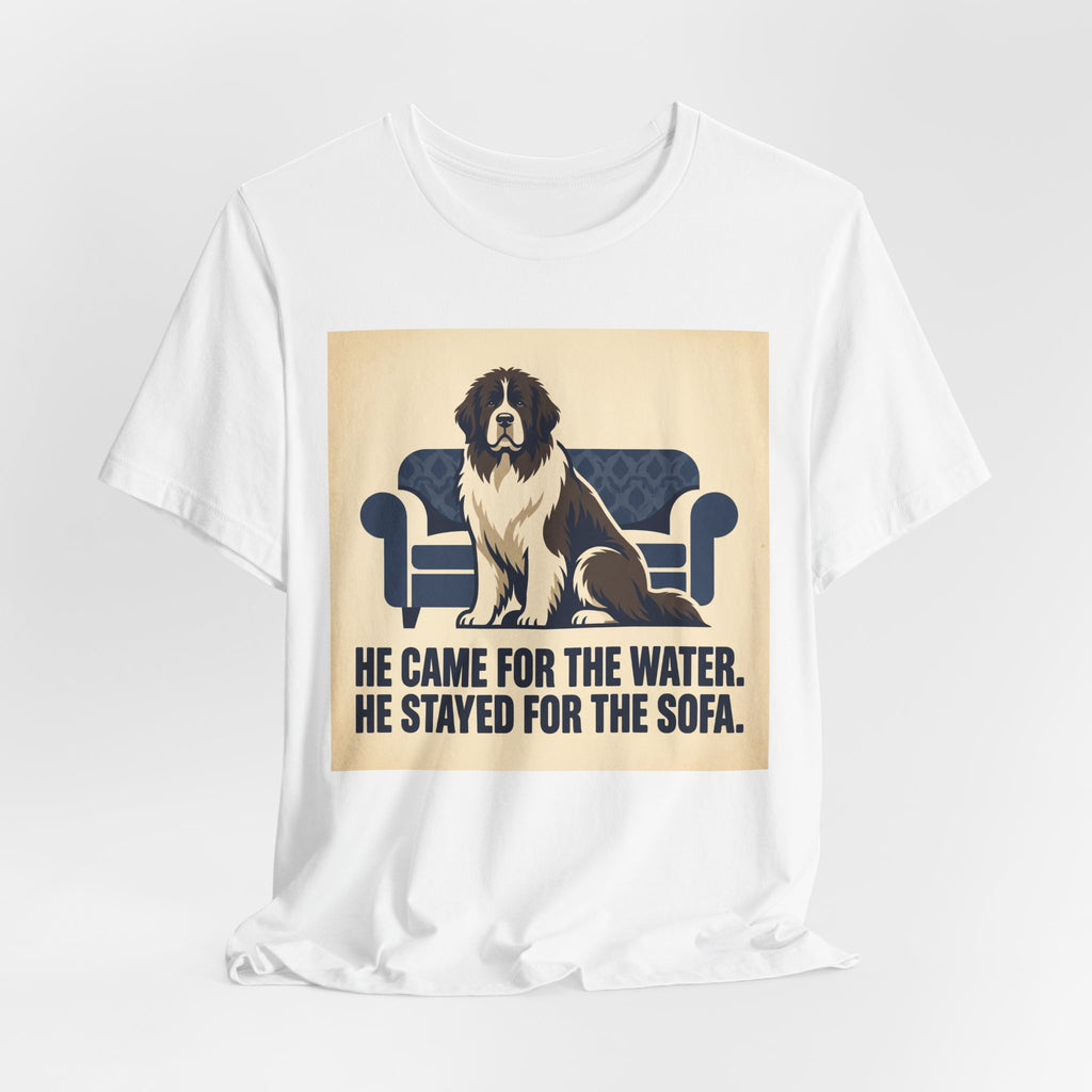 Newfoundland Vintage Retro Art T-Shirt | Classic Sofa Navy Tones