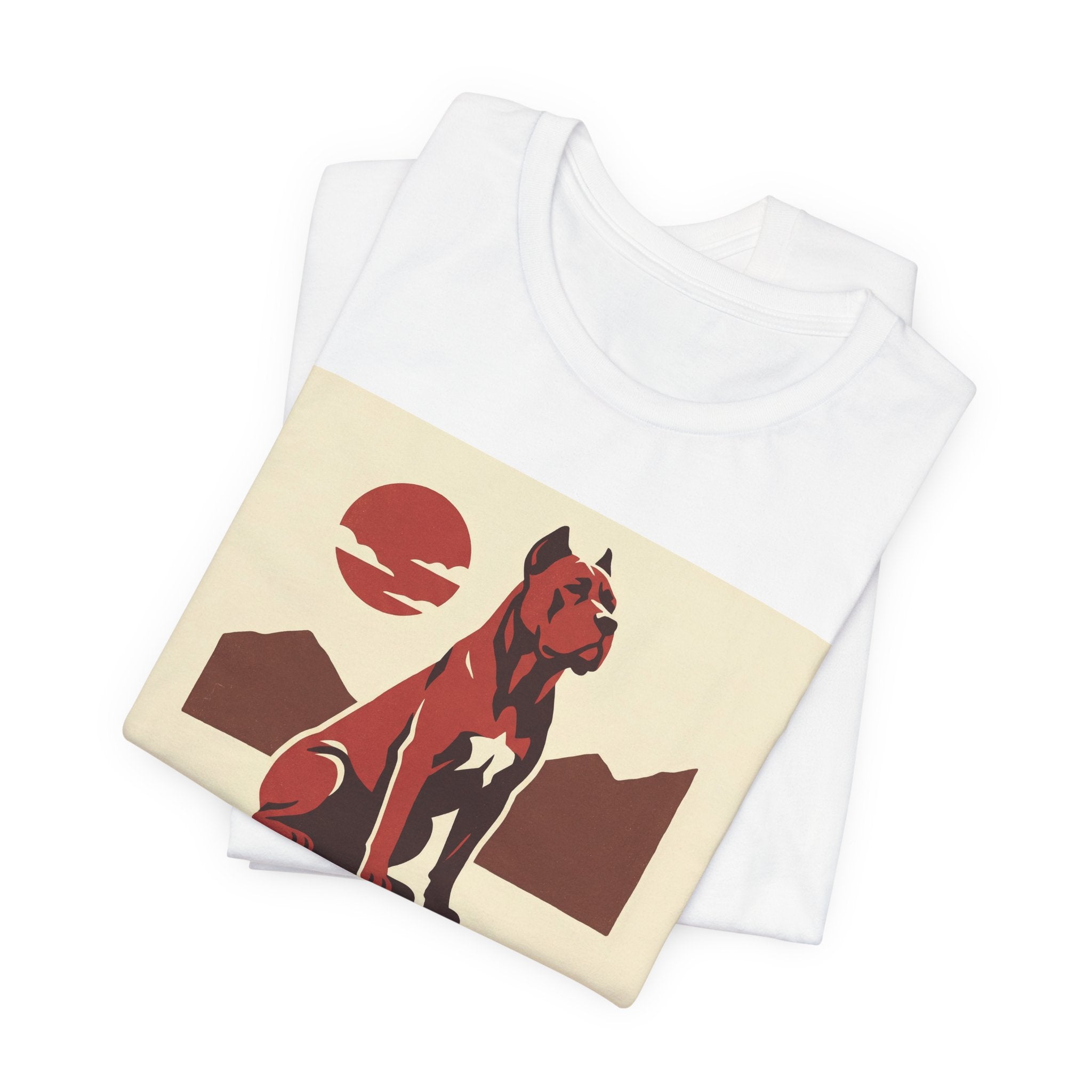 Cane Corso Vintage Retro Art T-Shirt | Bold Guardian Red Tones