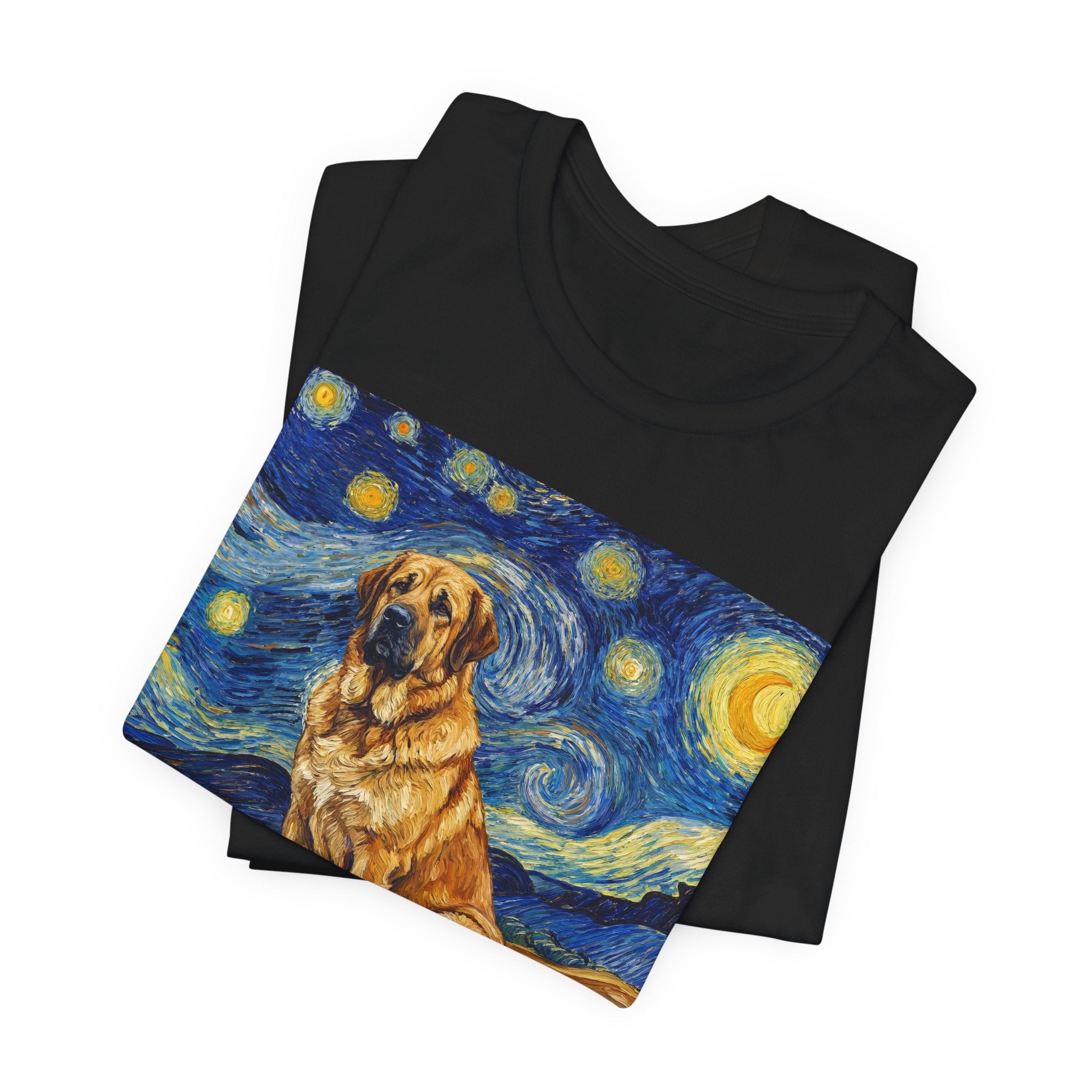 Van Gogh Style Spanish Mastiff T-Shirt — Starry Night Art Print