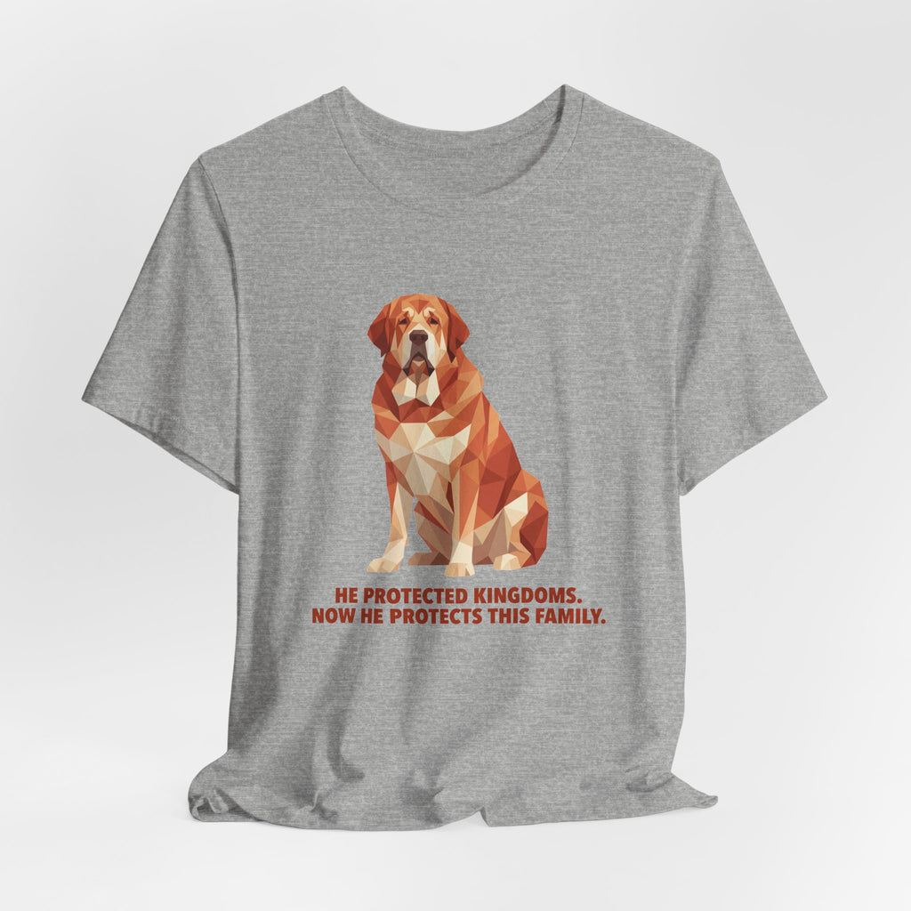 Spanish Mastiff Low Poly T-Shirt — Amber Geometric Art Print