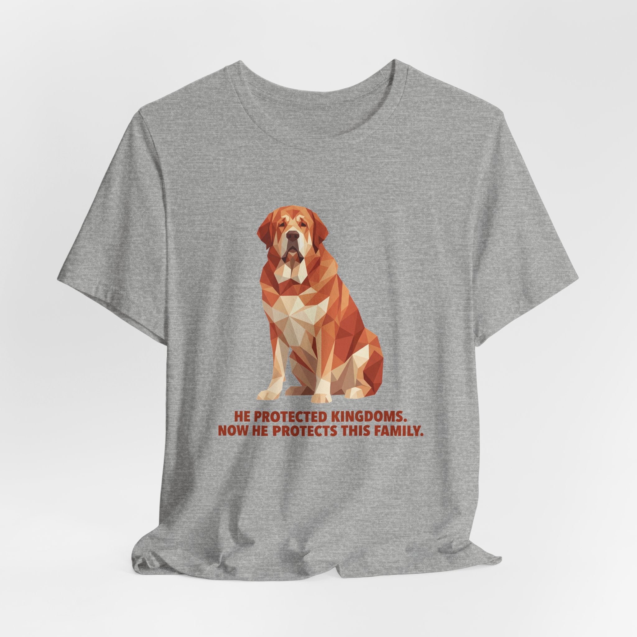 Spanish Mastiff Low Poly T-Shirt — Amber Geometric Art Print