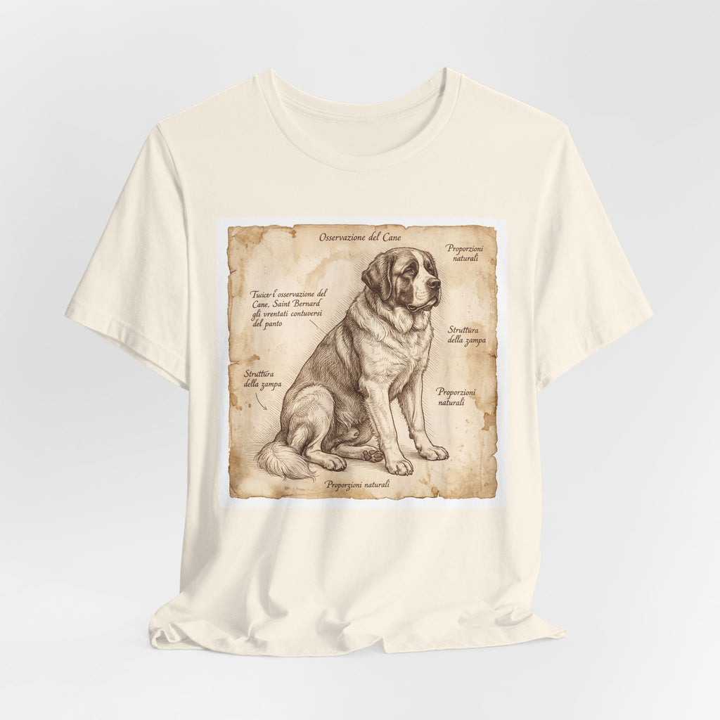 Anatomical Study Saint Bernard T-Shirt — Aged Parchment Art Print