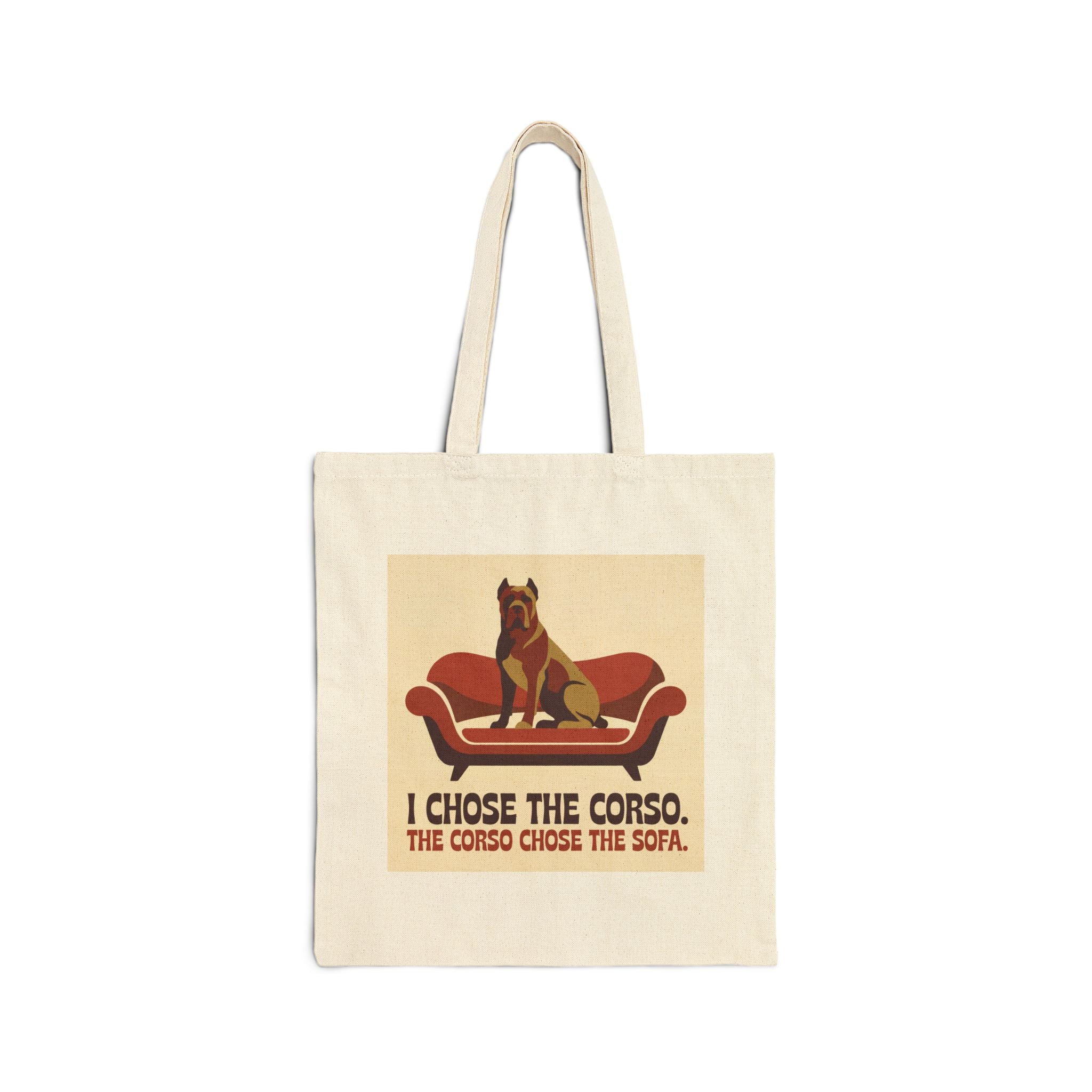Cane Corso Tote Bag – I Chose The Corso Vintage Print – side view