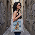 Van Gogh Style Saint Bernard Tote Bag – Alpine Snow Art Print