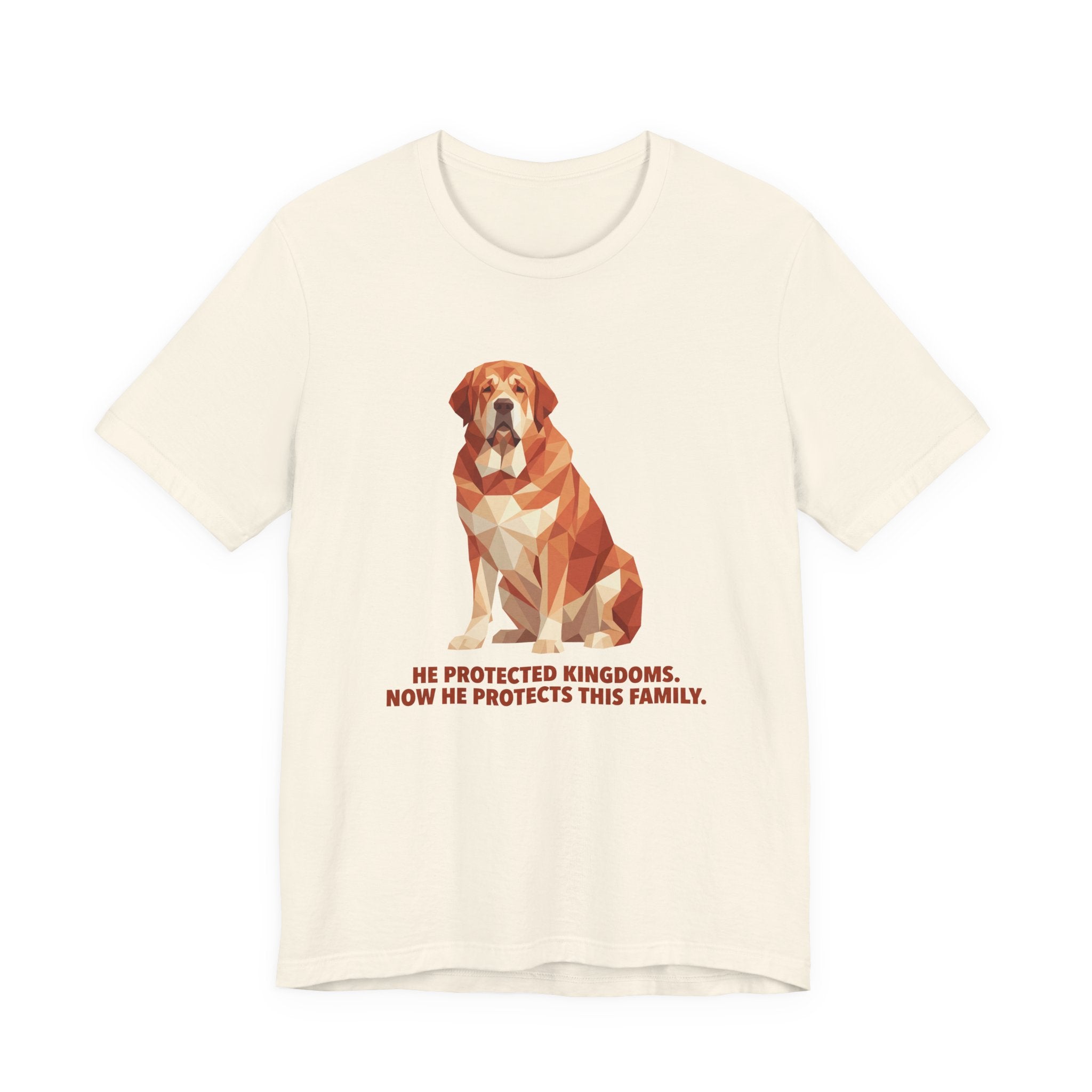Spanish Mastiff Low Poly T-Shirt — Amber Geometric Art Print