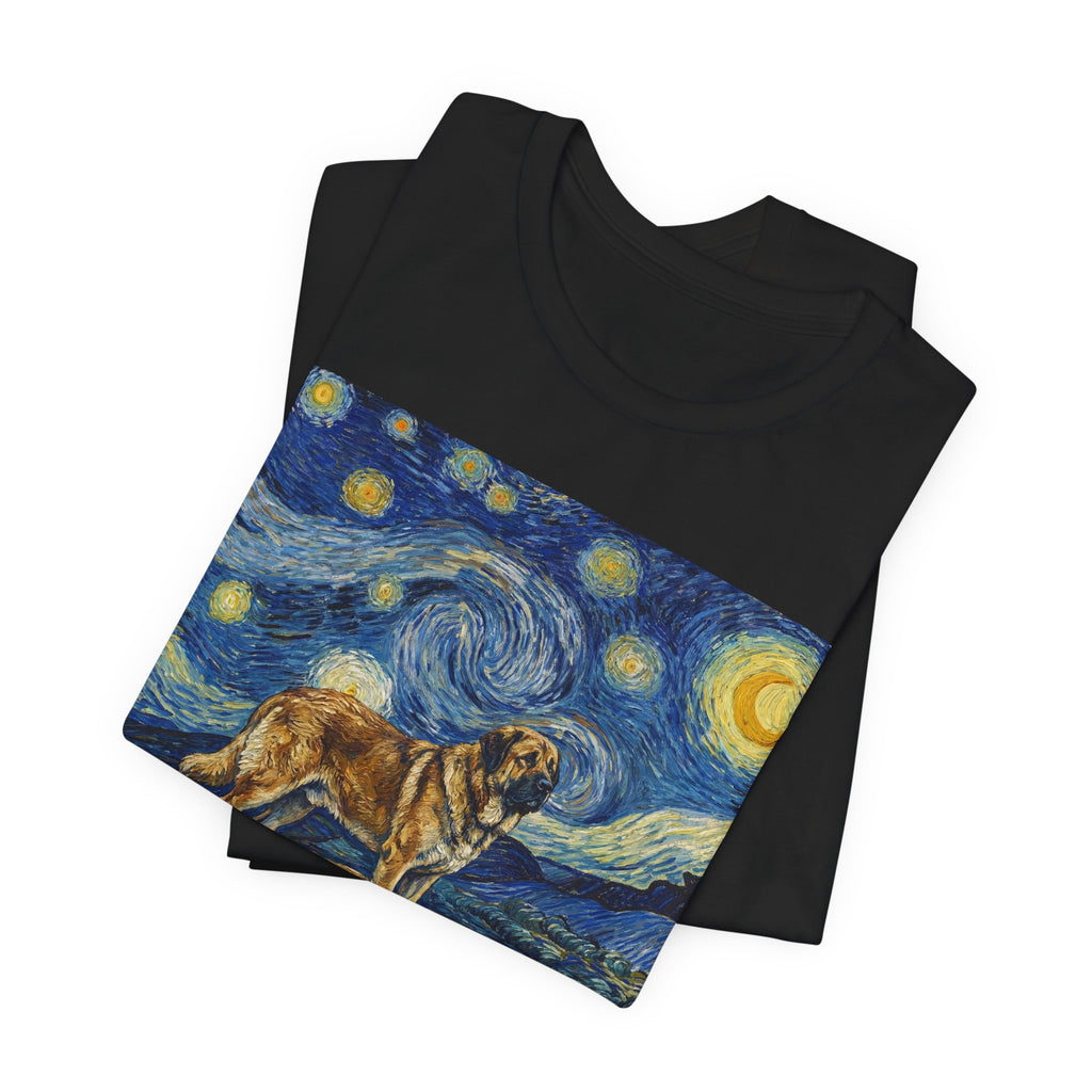Van Gogh Style Spanish Mastiff T-Shirt — Starry Night Art Print