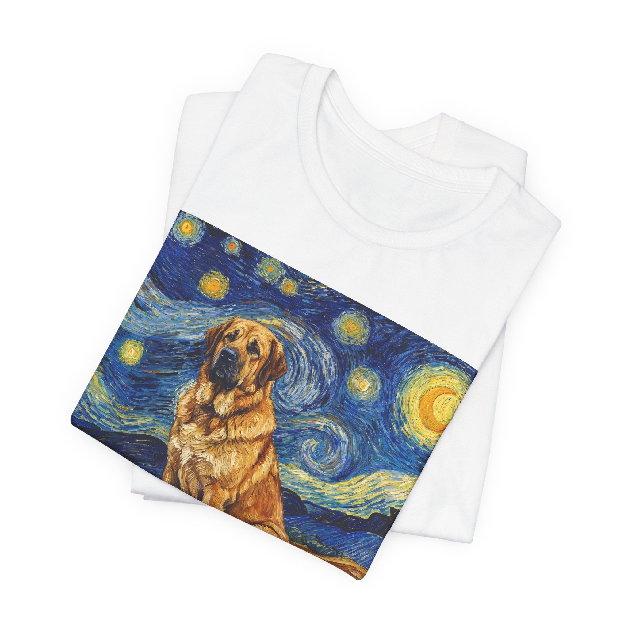 Van Gogh Style Spanish Mastiff T-Shirt — Starry Night Art Print