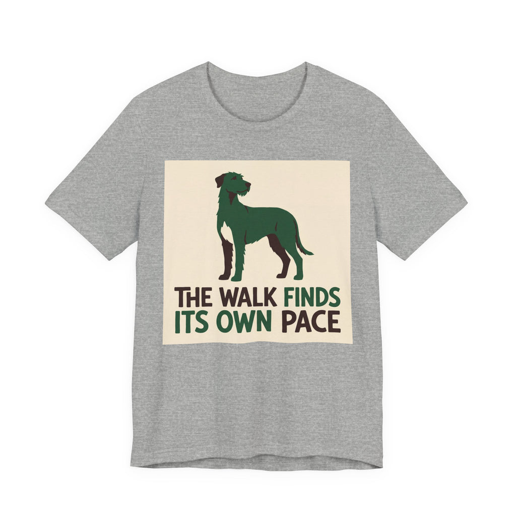 Irish Wolfhound Vintage Retro Art T-Shirt | Forest Green Silhouette