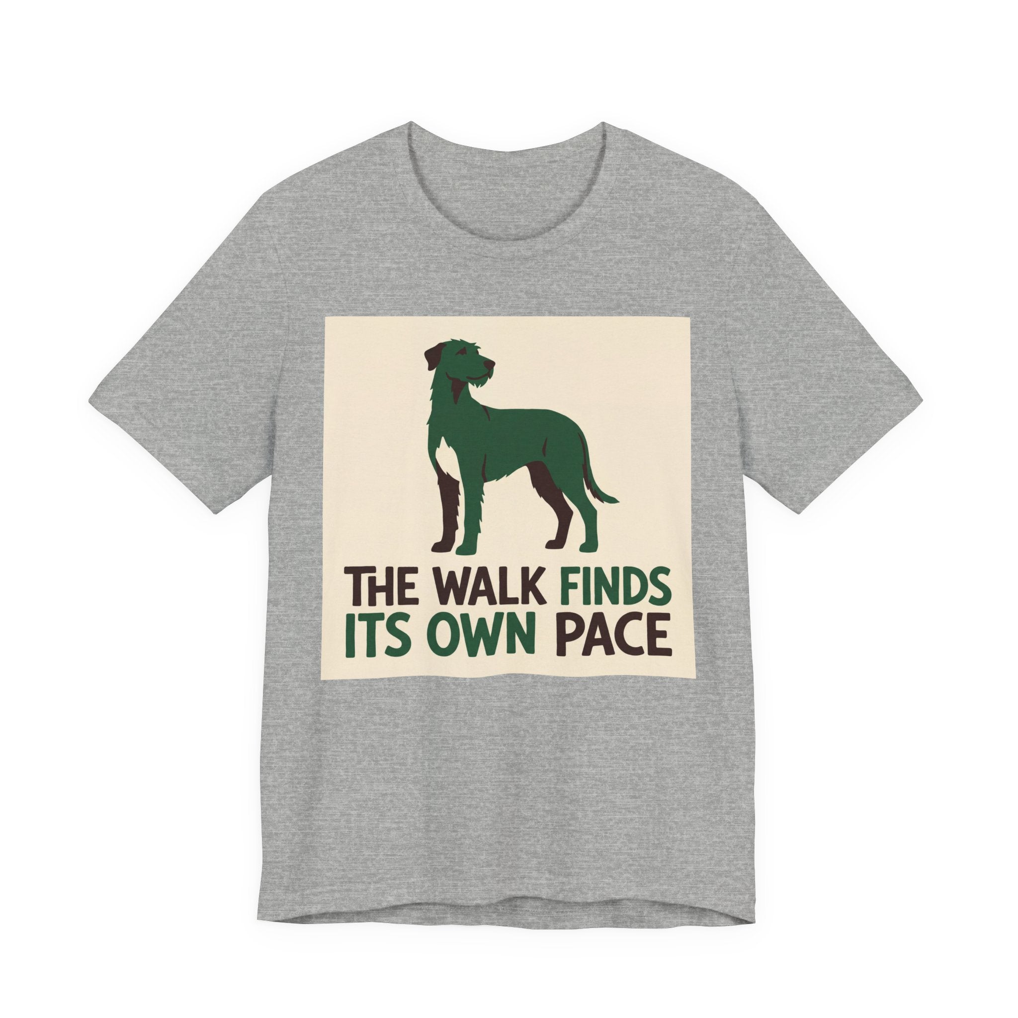 Irish Wolfhound Vintage Retro Art T-Shirt | Forest Green Silhouette