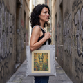 Klimt Style Great Dane Tote Bag – Gold Spiral Mandala Art Print