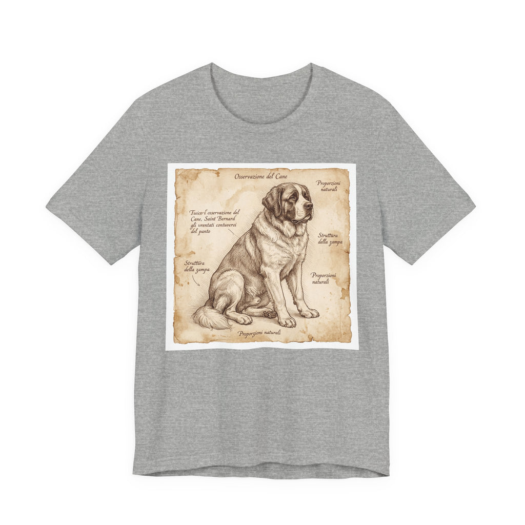 Anatomical Study Saint Bernard T-Shirt — Aged Parchment Art Print
