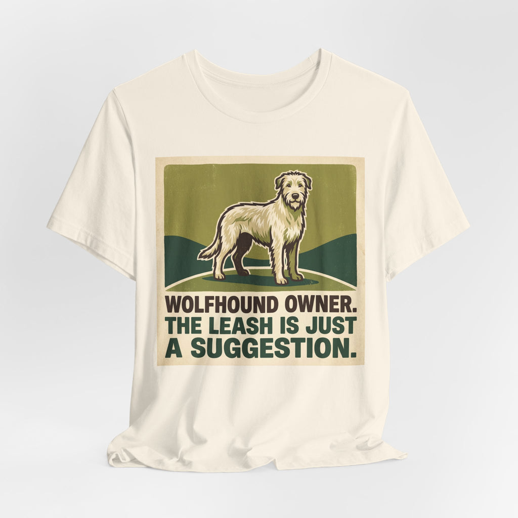 Irish Wolfhound T-Shirt — The Leash Is Just A Suggestion Vintage Print