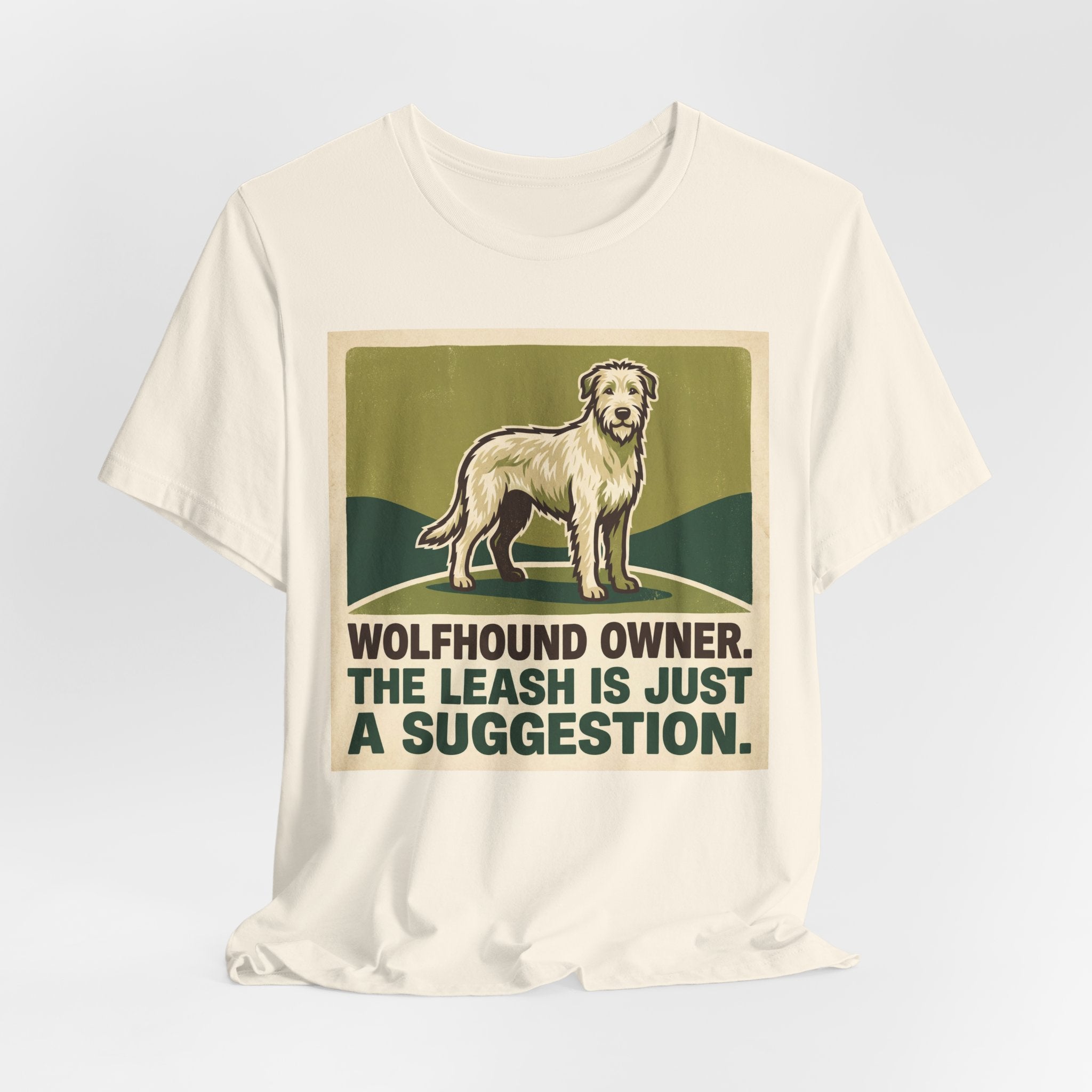 Irish Wolfhound T-Shirt — The Leash Is Just A Suggestion Vintage Print