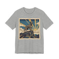 Woodblock Print Irish Wolfhound T-Shirt — Golden Sunburst Summit Art Print