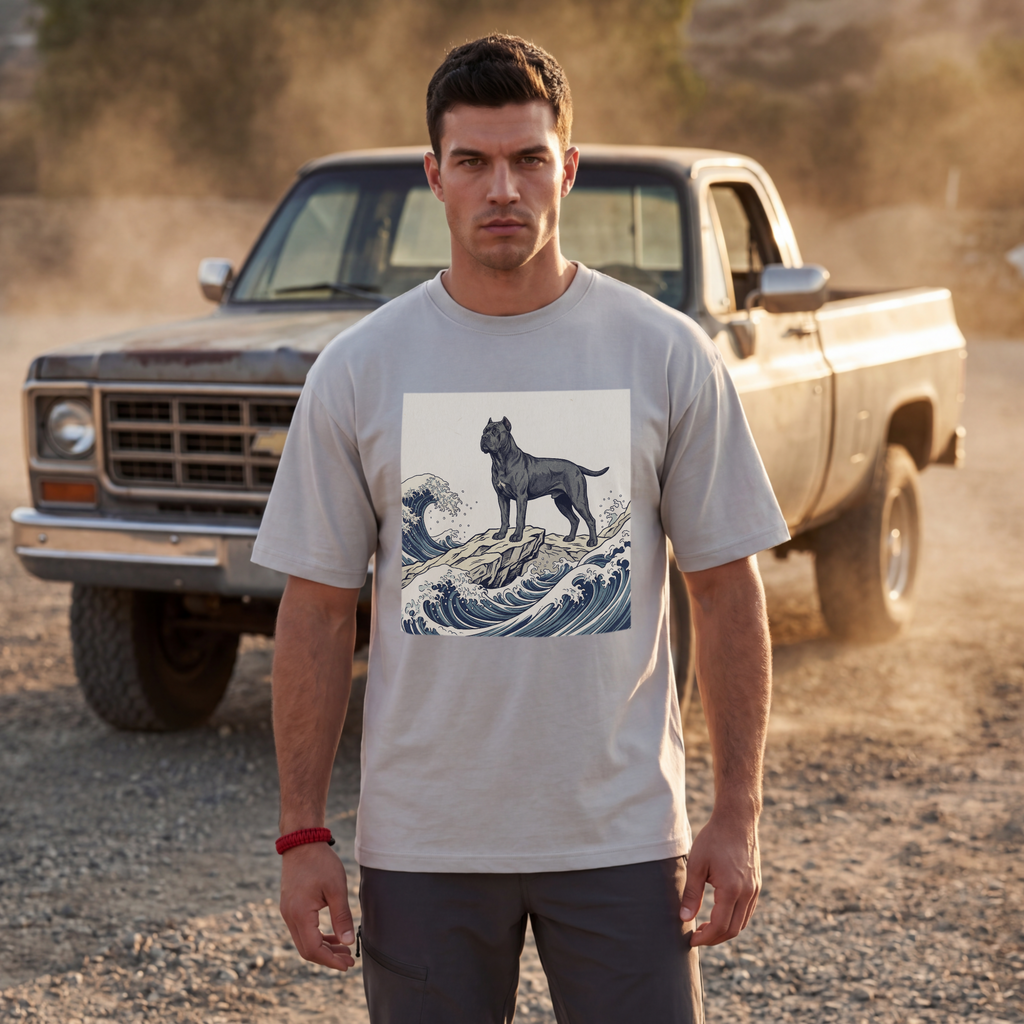 Hokusai Style Cane Corso T-Shirt — Great Wave Art Print